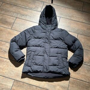 Abercrombie & Fitch ULTRA down Black Hooded Puffer Jacket Sz LG